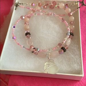 Handmade necklace swarski crystal